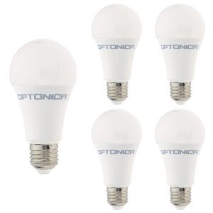 Optonica LED Lamp A60 E27 - 14W (vervangt 115W) - 1380lm - 2700K Warm Wit - 230V - Ø65mm - Energiezuinig - 5 stuks