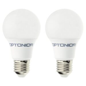 Optonica LED Lamp A60 E27 - 8.5W (vervangt 70W) - 806lm - 4500K Neutraal Wit - 230V - Ø60mm - Energiezuinig - 2 stuks