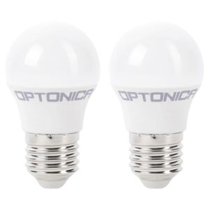 Optonica LED Kogellamp G45 E27 - 3.5W (vervangt 25W) - 300lm - 2700K Warm Wit - 230V - Energiezuinig - 2 stuks