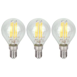 LED line LITE LED Filament Kogellamp G45 E14 - 4W (vervangt 40W) - 480lm - Ø45mm - 230V - Energiezuinig - 3 stuks