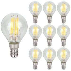 LED line LITE LED Filament Kogellamp G45 E14 - 4W (vervangt 40W) - 480lm - Ø45mm - 230V - Energiezuinig - 10 stuks