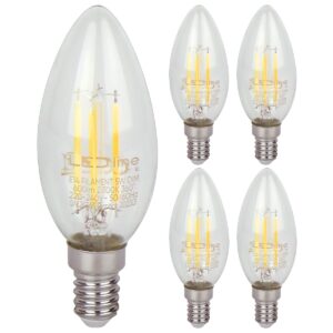 LED line LITE LED Filament Kaarslamp C35 E14 - 5W (vervangt 50W) - 600lm - Ø35mm - 230V - Dimbaar - Energiezuinig - 5 stuks