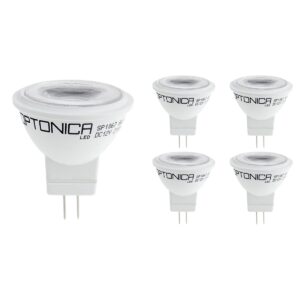 Optonica LED Spot GU4 MR11 - 3W (vervangt 20W) - 210lm - 2700K Warm Wit - 12V - Ø35mm - Energiezuinig - 5 stuks