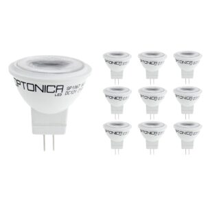 Optonica LED Spot GU4 MR11 - 3W (vervangt 20W) - 210lm - 4500K Neutraal Wit - 12V - Ø35mm - Energiezuinig - 10 stuks