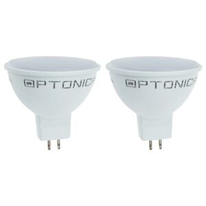 Optonica LED Spot GU5.3 MR16 - 5W (vervangt 35W) - 400lm - 6000K Koel Wit - 12V - Ø50mm - Energiezuinig - 2 stuks