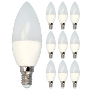 LED line LITE LED Kaarslamp C37 E14 - 6W (vervangt 40W) - 522lm - Ø37mm - 230V - Energiezuinig - 10 stuks