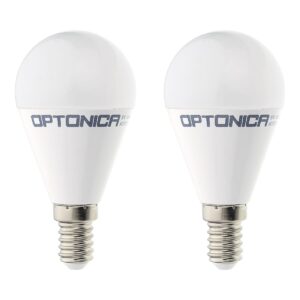 Optonica LED Kogellamp G45 E14 - 8W (vervangt 60W) - 710lm - 4500K Neutraal Wit - 230V - Ø45mm - Energiezuinig - 2 stuks