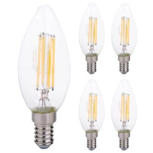 Optonica LED Filament Kaarslamp C35 E14 - 6W (vervangt 60W) - 730lm - 2700K Warm Wit - 230V - Ø35mm - Energiezuinig - 5 stuks