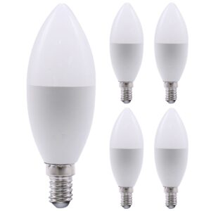 Optonica LED Kaarslamp C38 E14 - 10W (vervangt 85W) - 1000lm - 4500K Neutraal Wit - 230V - Ø38mm - Energiezuinig - 5 stuks