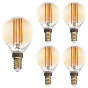 Optonica LED Kogellamp G45 E14 - 4W (vervangt 35W) - 400lm - 2500K Extra Warm Wit - 230V - Ø45mm - Energiezuinig - 5 stuks