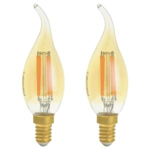 Optonica LED Buislamp T35 E14 - 4W (vervangt 35W) - 400lm - 2500K Extra Warm Wit - 230V - Ø35mm - Energiezuinig - 2 stuks