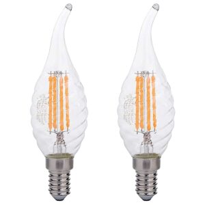 Optonica LED Filament Kaarslamp C35 E14 - 4W (vervangt 30W) - 400lm - 2700K Warm Wit - 230V - Energiezuinig - 2 stuks