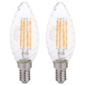 Optonica LED Filament Kaarslamp C35 E14 - 4W (vervangt 30W) - 400lm - 2700K Warm Wit - 230V - Ø35mm - Energiezuinig - 2 stuks