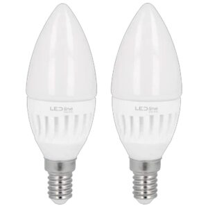 LED line PRIME LED Kaarslamp C37 E14 - 5W (vervangt 60W) - 700lm - Ø37mm - 230V - Energiezuinig - 2 stuks