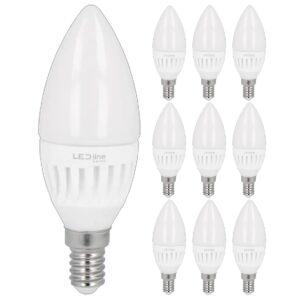 LED line PRIME LED Kaarslamp C37 E14 - 5W (vervangt 60W) - 700lm - Ø37mm - 230V - Energiezuinig - 10 stuks