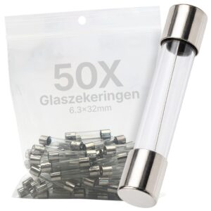 VLTG Glaszekering 6.3x32mm - 2A - T(traag) - Beschermt tegen overbelasting - 50 stuks