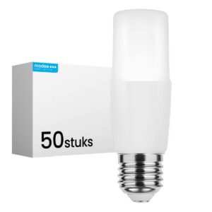 Modee E27 LED Lamp 7.9W - 650lm - 2700K - Warm Wit - LED Stick Lamp T37 - Vervangt 70W Halogeen Gloeilamp - 50 stuks