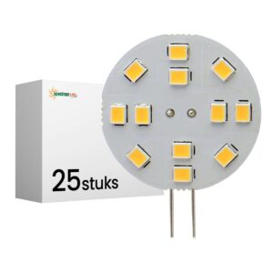 Spectrum LED Insteeklampje G4 2W - 12V - 190 Lumen - 3000K Warm wit - Gezellig licht - Energiezuinig - 25 stuks