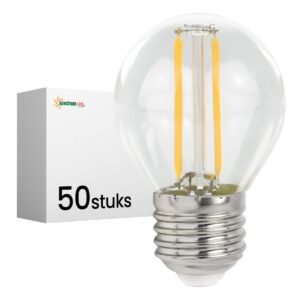 Spectrum LED Lamp E27 1W 230V - 100 Lumen - 2700K Warm wit - Gezellig licht - Energiezuinig - 50 stuks