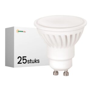 Spectrum LED Lamp GU10 230V 10W - 930 Lumen - 6000K Koud wit - Helder daglicht - Energiezuinig - 25 stuks