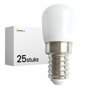 Spectrum LED Miniatuur Lamp E14 1.5W - 230V - 140 Lumen - 3000K Warm wit - Gezellig licht - Energiezuinig - 25 stuks
