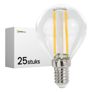 Spectrum LED Lamp E14 1W 230V - 100 Lumen - 2700K Warm wit - Gezellig licht - Energiezuinig - 25 stuks