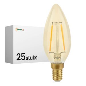 Spectrum LED Lamp E14 5W 230V - 490 Lumen - 2400K Warm wit - Gezellig licht - Energiezuinig - 25 stuks