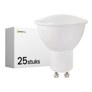 Spectrum LED Lamp GU10 1.5W - 230V - 120 Lumen - 3000K Warm Wit - Gezellig licht - Energiezuinig - 25 stuks