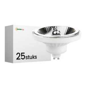Spectrum GU10 LED Spot AR111 - 12 Watt - 230V - 1200 Lumen - 3000K Warm wit - Gezellig licht - Energiezuinig - 25 stuks