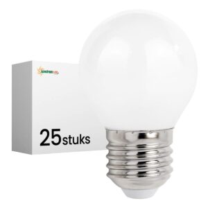 Spectrum LED Lamp E27 4W 230V - 400 Lumen - 2700K Warm wit - Gezellig licht - Energiezuinig - 25 stuks