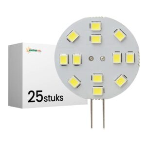Spectrum LED Insteeklampje G4 2W - 12V - 230 Lumen - 6000K Koud wit - Helder daglicht - Energiezuinig - 25 stuks