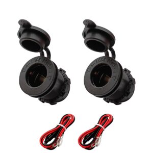 ProRide 12V Sigarettenaansteker Stopcontact Inbouw - 12/24V - 10A - Kabel en Zekering - Auto Boot en Camper - 2 stuks