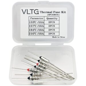 VLTG Thermische Zekering Set - 133°C tot 216°C - 8 stuks voor Witgoed en Koffiezetautomaten