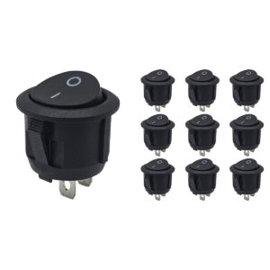 ProRide Wipschakelaar ON/OFF KCD2-202 - 2-pins - Rond ?20mm - 250V/6A - Zwart - 10 stuks
