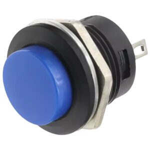 ProRide Drukknop Pulsschakelaar R13-507 - 16mm Inbouw - 250V/3A - Normally Open - Blauw