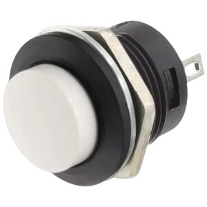 ProRide Drukknop Pulsschakelaar R13-507 - 16mm Inbouw - 250V/3A - Normally Open - Wit