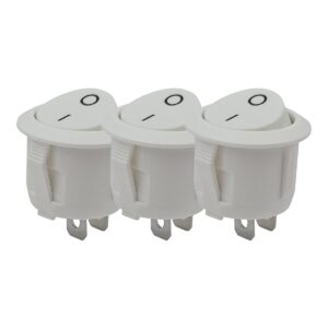 ProRide Wipschakelaar ON/OFF KCD2-202 - 2-pins - Rond ?20mm - 250V/6A - Wit - 3 stuks