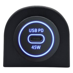 ProRide 12-24V USB C Autolader 1 Poort Opbouw - 45W - Enkelvoudig Paneel - Blauw - USB-C Stopcontact