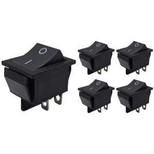 ProRide Wipschakelaar ON-OFF KCD4-202 - 2 Polig - 250V/16A - 30x22mm - Zwart zonder controlelampje - 5 stuks