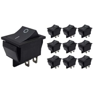ProRide Wipschakelaar ON-OFF KCD4-202 - 2 Polig - 250V/16A - 30x22mm - Zwart zonder controlelampje - 10 stuks