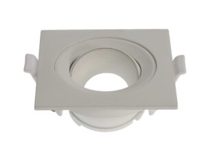 VITO Riko-SR - Vierkante Verstelbare Inbouwspot GU10 fitting - 75mm  - Wit - Plafondspot met draaibare lamp