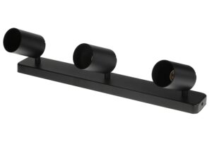 VITO Lugo-3 - Opbouwspot Plafond - 3x GU10 Fitting met verstelbare lichtbundel - 70x450mm - 55x82mm - Zwart
