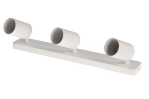 VITO Lugo-3 - Opbouwspot Plafond - 3x GU10 Fitting met verstelbare lichtbundel - 70x450mm - 55x82mm - Wit
