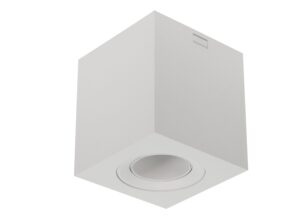 VITO Cubix-A - Vierkante Led Opbouwspot Plafond - 9W 1080lm 3CCT IP20 - Verstelbaar 30° - 9x9x10cm - Wit