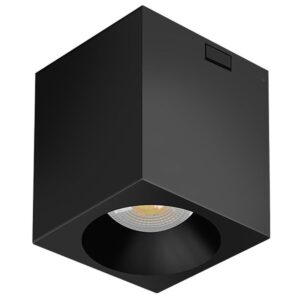 VITO Cubix-F - Vierkante Led Opbouwspot Plafond - 7W 840lm 3CCT IP20 - Verstelbaar 30° - 9x9x10cm - Zwart