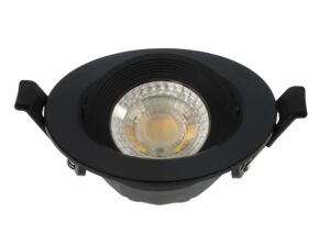 VITO Niko - Ronde Led Inbouwspot 7W - 658lm 3CCT 3000K/4200K/6500K - Zwart - 70mm - Zaagmaat 38°