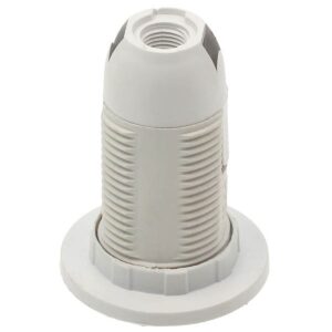 VITO E14 Lamphouder Schroefdraad - Kunststof - Wit - Persverbinding met 2 ringen - E14 fitting