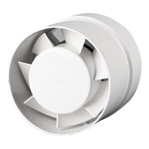 VITO Venti-P100 - Badkamerventilator buismodel - 100mm - 30dB fluister - 12W met Wit - Met terugslagklep - 180m3 - 2450rpm