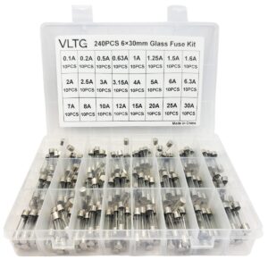VLTG Glaszekering 6x30mm - Buiszekering - Snel (F) - 0.1A t/m 30A - Zekeringset 240 stuks