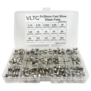 VLTG Glaszekering 5x20mm - Buiszekering - Snel (F) - 0.1A t/m 20A - Zekeringset 300 stuks